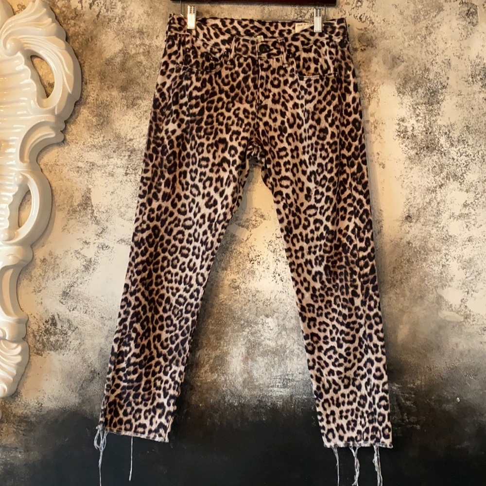 Rag & Bone crop ANIMAL PRINT JEANS SIZE 26